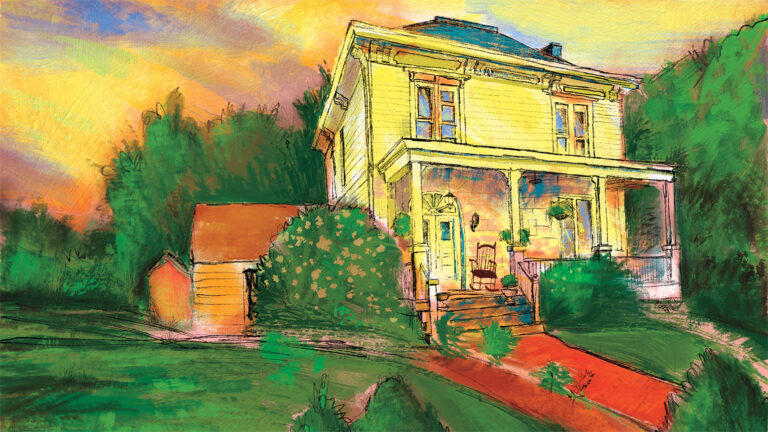 Michael Paraskeva's illustration of Shawnelle's house