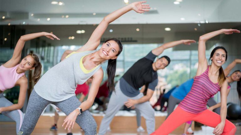 Fitness class in progress; Getty Images